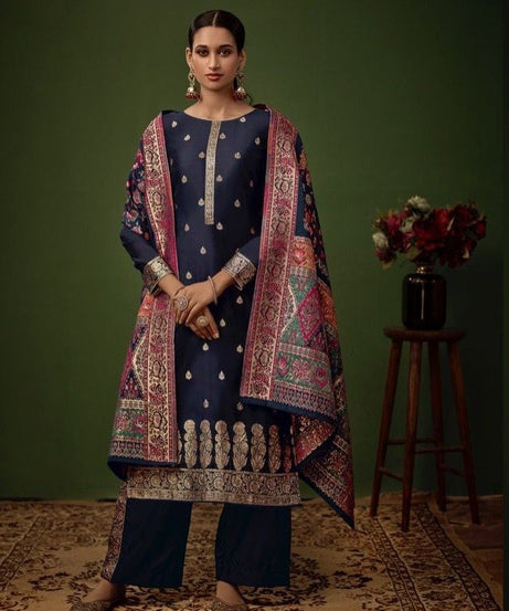 Festive Collection: Jacquard Silk Dress Material