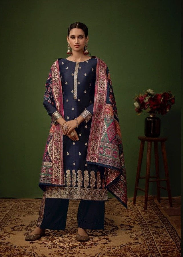 Festive Collection: Jacquard Silk Dress Material