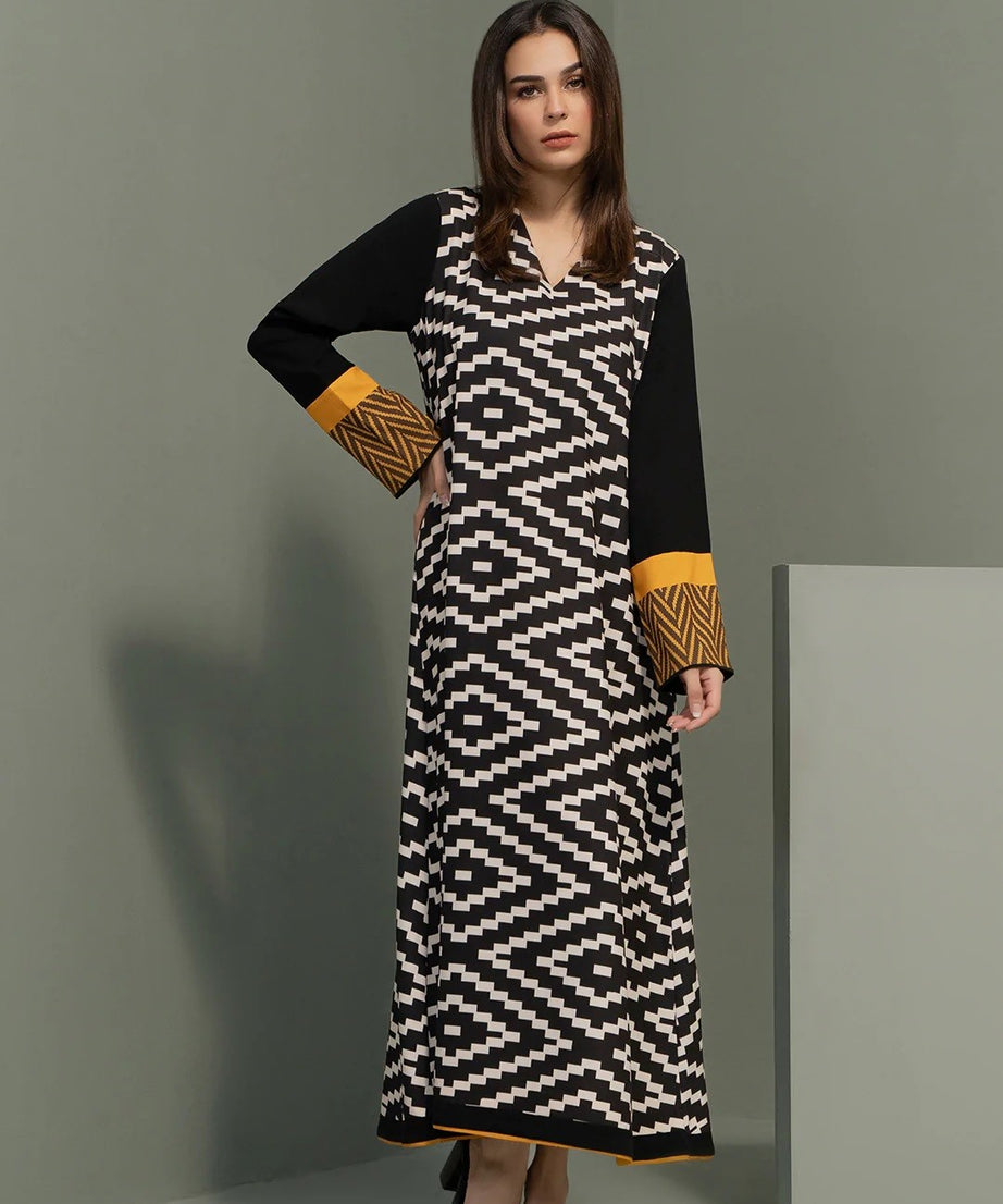 Black Colour Designer Casual Wear Women Maxi Dress