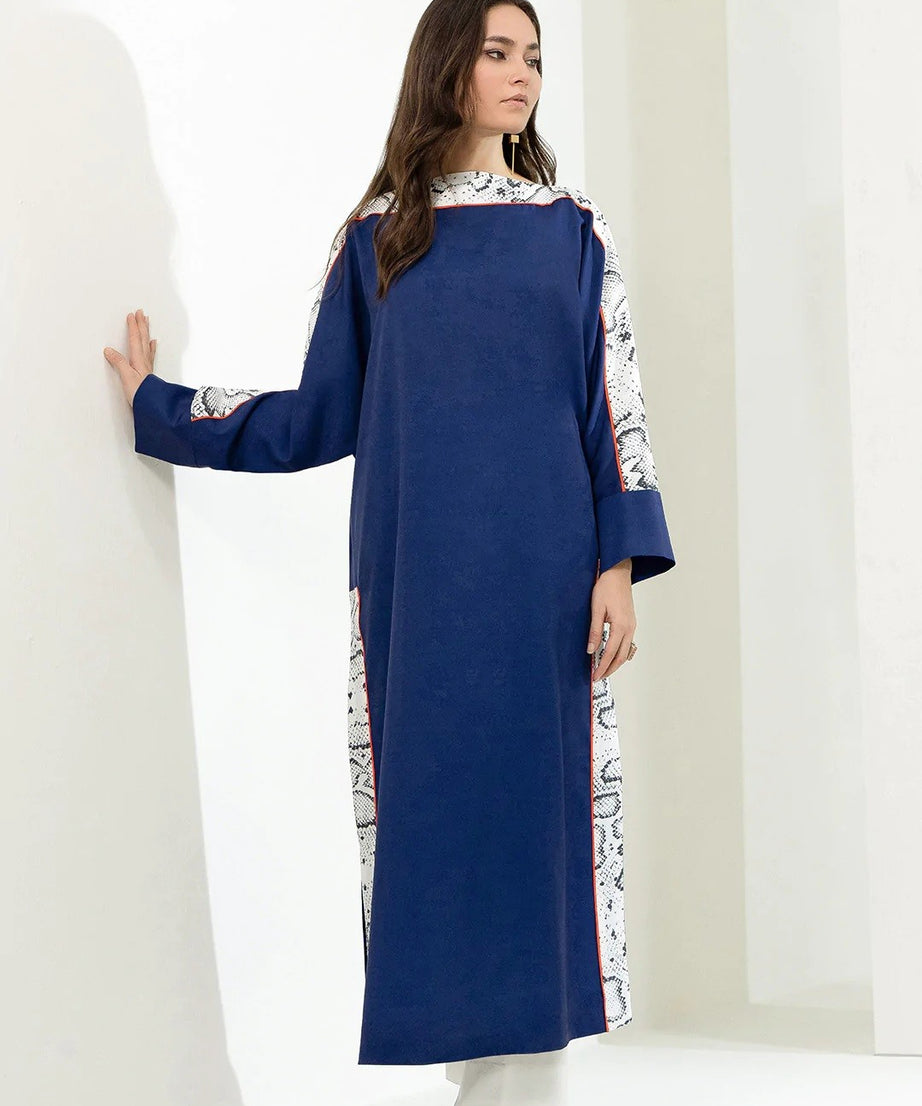 Blue Colour Designer Casual Wear Viscose Rayon Dress