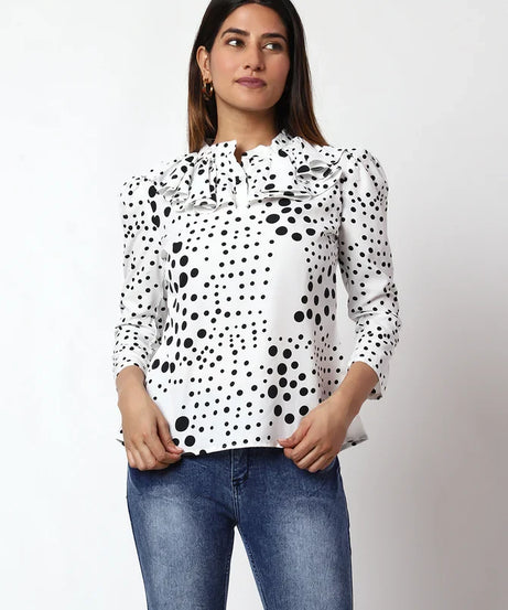 Prettify Casual Printed Women Multicolor Top