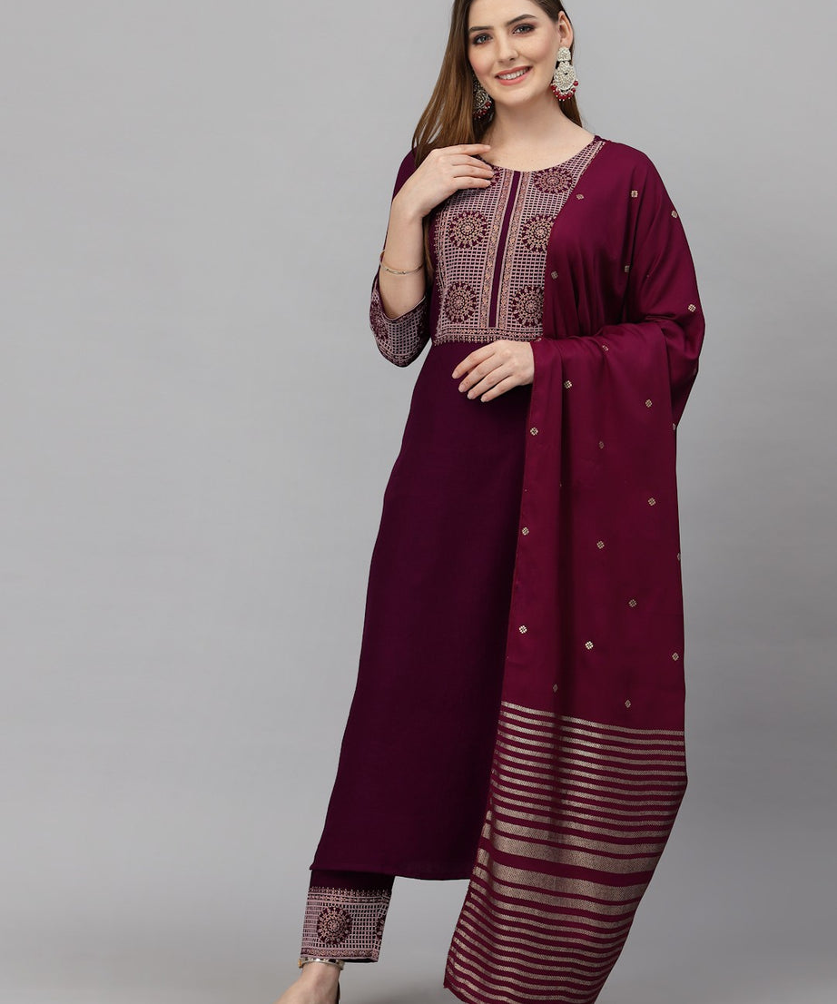 Indian Style Party Wear Kurti Set For Women with Dupatta